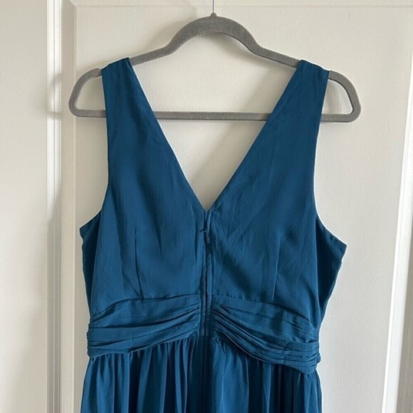Nwt ModCloth Embracing Grace Peacock Blue Maxi Bridesmaid Formal Dress… - Picture 4 of 10